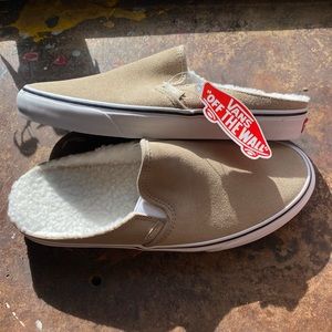 Vans Asher Faux Fur Slip On Mules